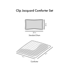 Twin/Twin XL Clip Jacquard Comforter Set