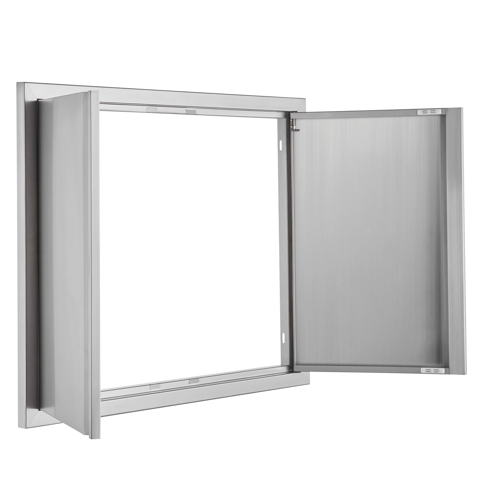 BBQ Access Door, 31W x 24H Inch Double Outdoor Kitchen Door, Stainless Steel Flush Mount Door, Wall Vertical Door with Recessed Handles , for BBQ Island, Grilling Station, Outside Cabinet