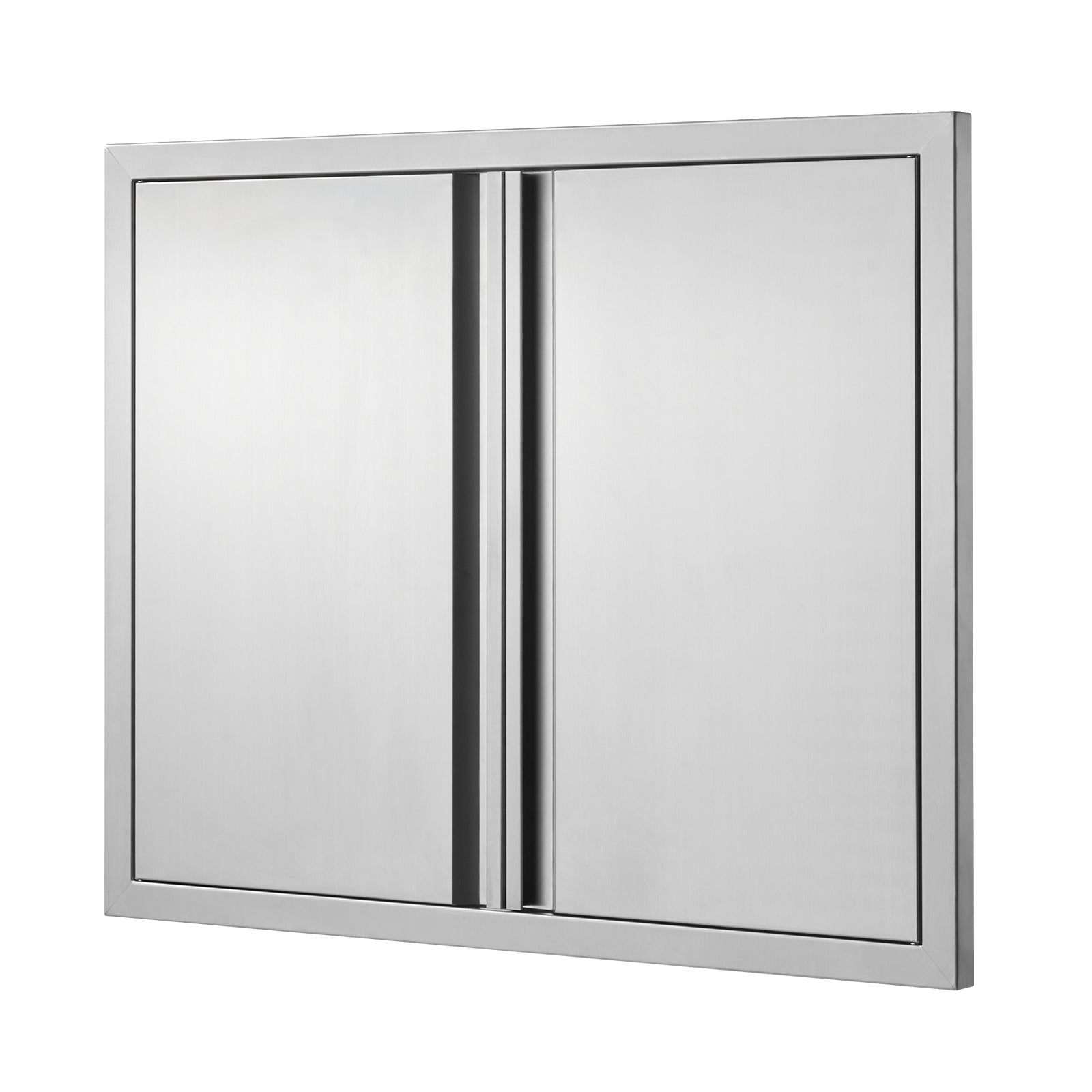BBQ Access Door, 31W x 24H Inch Double Outdoor Kitchen Door, Stainless Steel Flush Mount Door, Wall Vertical Door with Recessed Handles , for BBQ Island, Grilling Station, Outside Cabinet