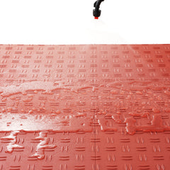 Garage Tiles Interlocking, 12 x 12 x 0.53 inch 50 Pack Garage Floor Covering Tiles, Non-Slip Double-Sided Texture Garage Flooring Tiles, for Garages, Basements, Repair Shops, Red