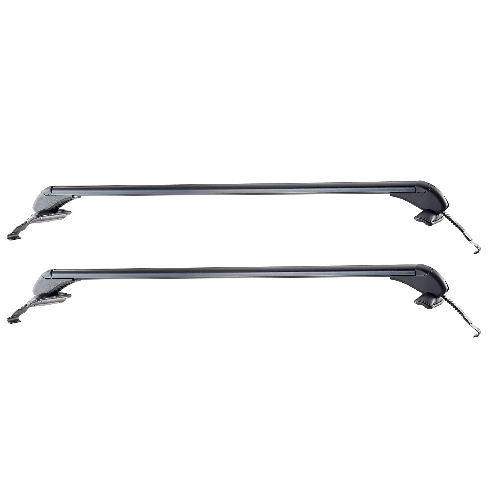 Lockable Roof Rack Cross Bars 165 LBS Capacity Universal Fit for Naked Roofs