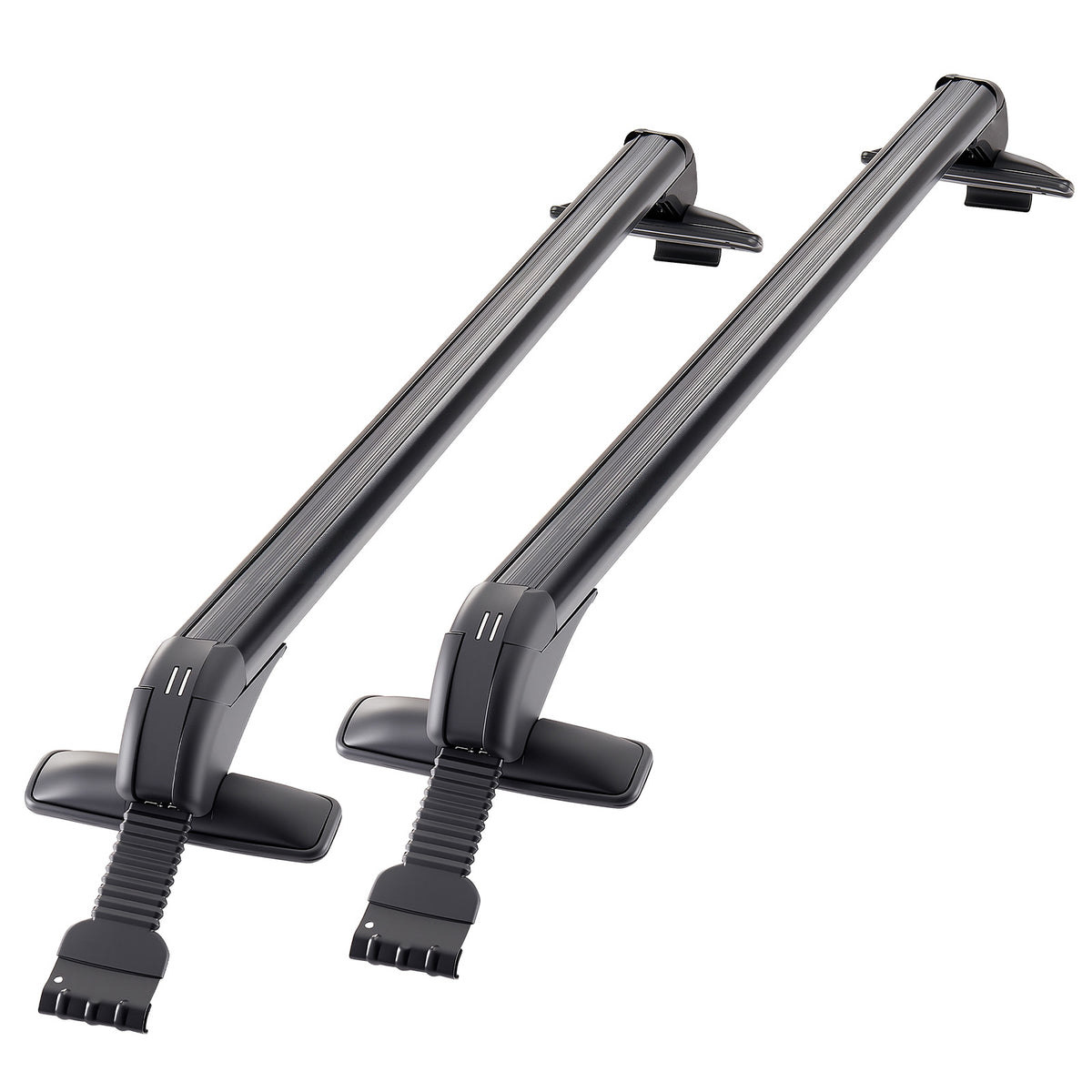 Lockable Roof Rack Cross Bars 165 LBS Capacity Universal Fit for Naked Roofs