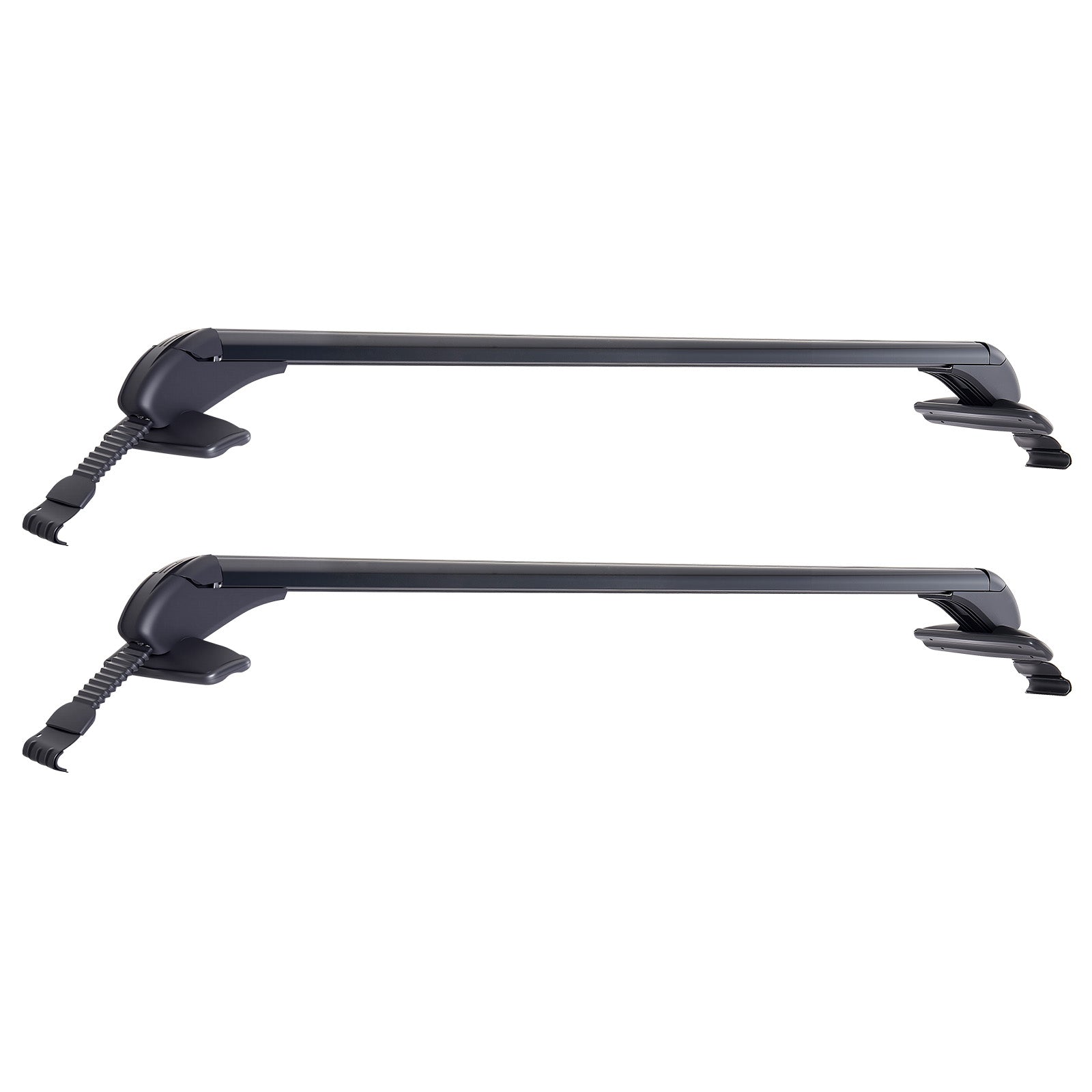Lockable Roof Rack Cross Bars 165 LBS Capacity Universal Fit for Naked Roofs