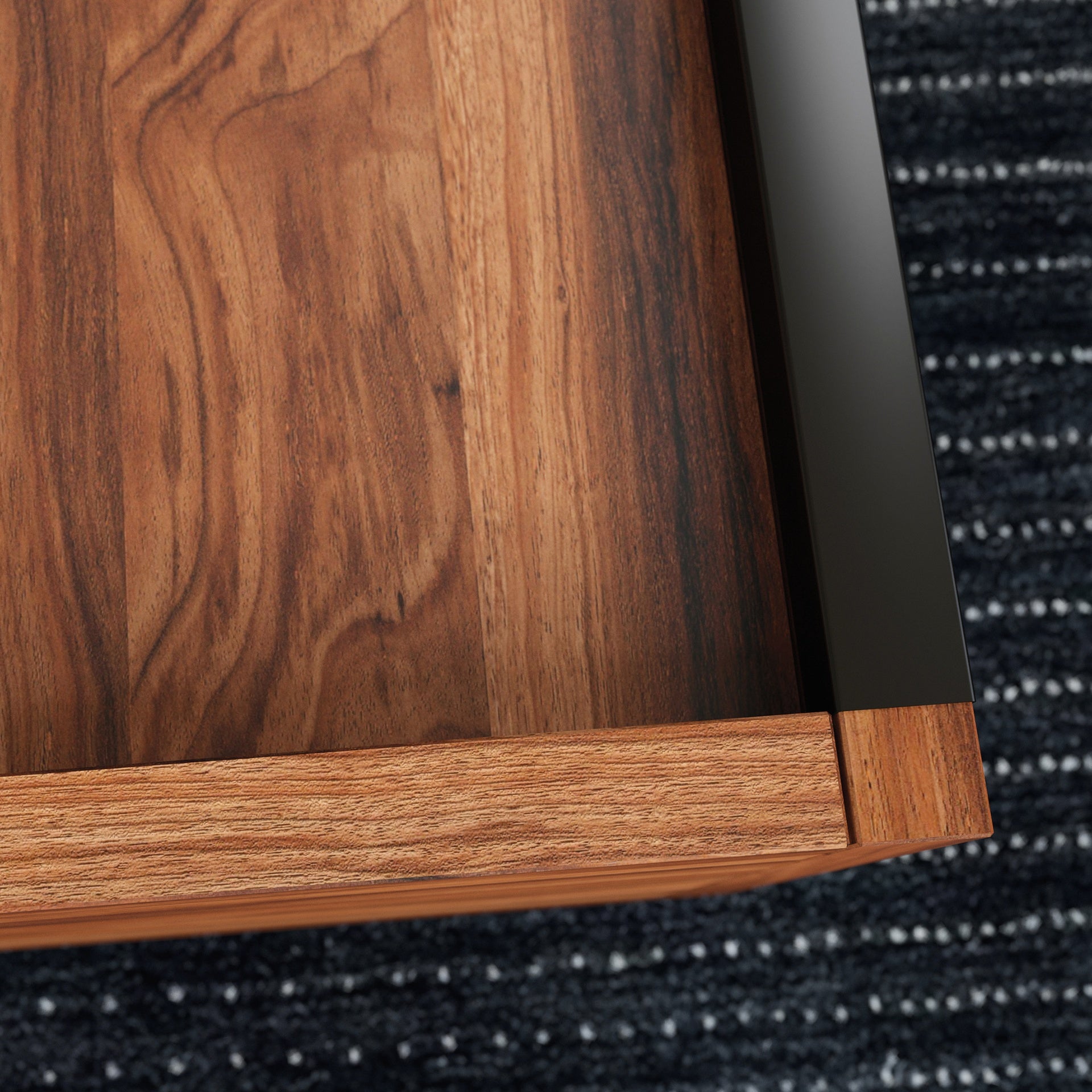Coffee Table with Full-Extension Drawers, Dark Brown finish