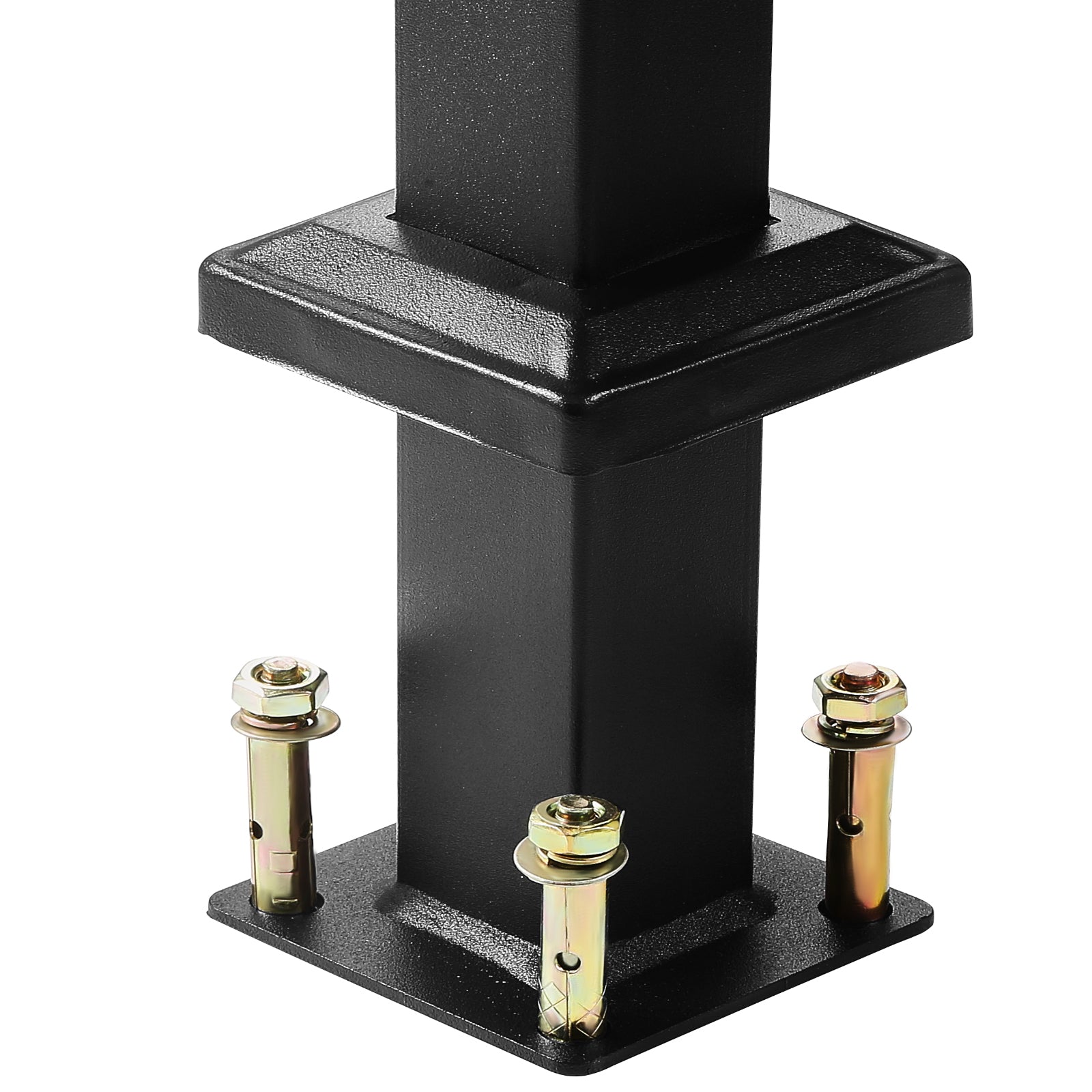 Outdoor Handrails for 4-5 Step Stairs Black Square Tube Easy Install for Senior