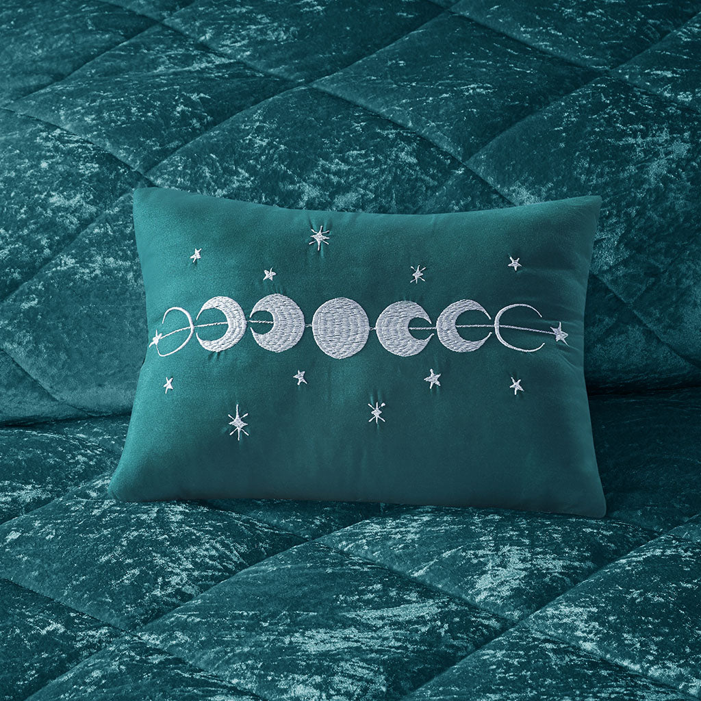 Full/Queen Velvet Comforter Set with Throw Pillow