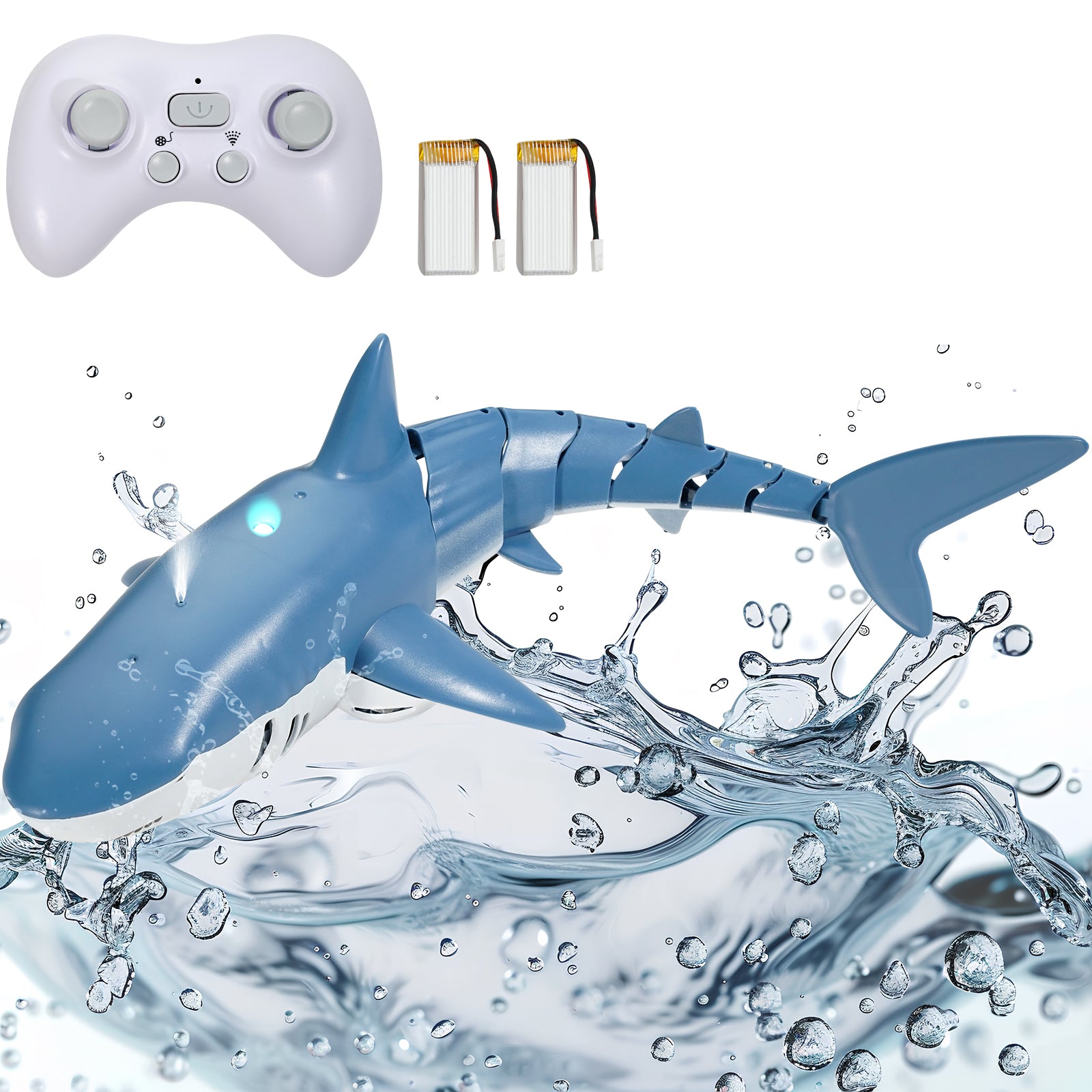 Christmas gifts! Remote Control Shark Toy 2.4 GHz High Speed RC Boat for Kids Adults Gift