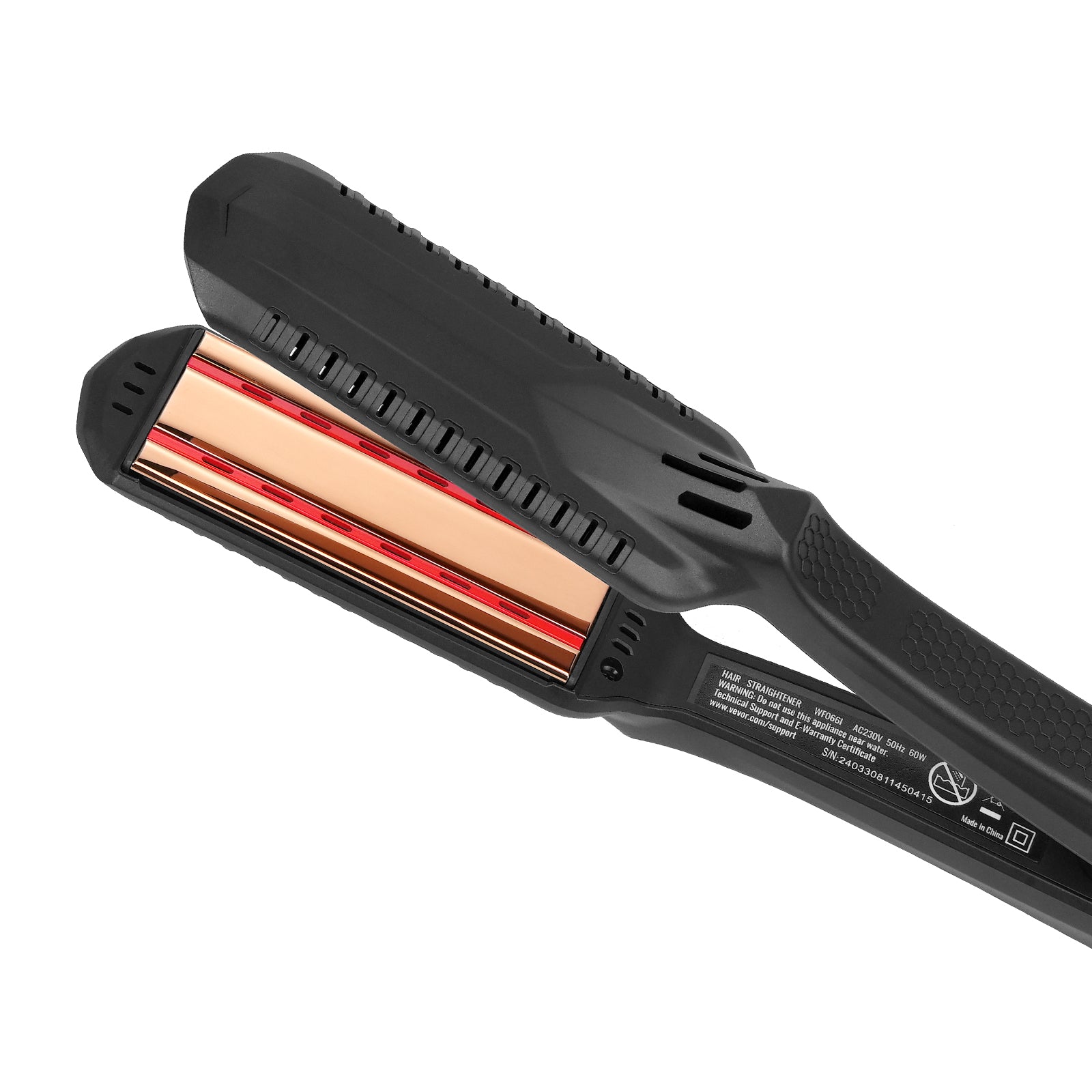 Hair Straightener, 1.5-inch Titanium Flat Iron, Dual Infrared Hair Straightener Flat Iron with LCD Display and 19 Temp Levels - 210°F to 450°F, Dual Voltage 110V/240V for Salon Home Travel Use