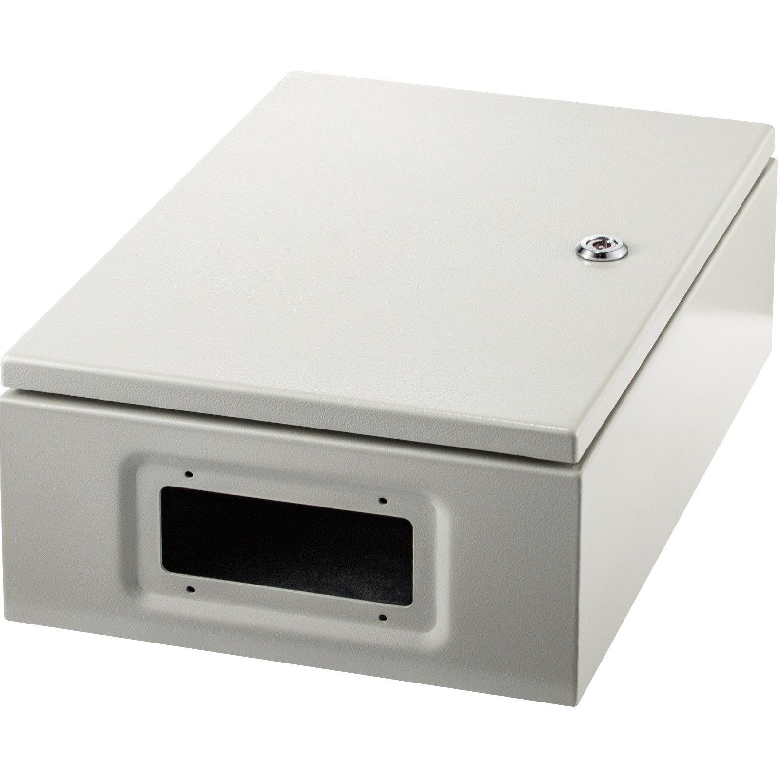 Electrical Enclosure Box, 16'' ×12'' ×6'', Carbon Steel Hinged Junction Box, IP66 Waterproof & Dustproof, Outdoor Electrical Box, with Mounting Plate
