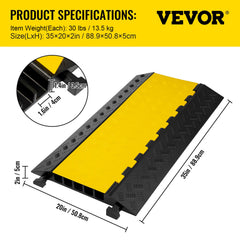 5 Channel Cable Protectors Extreme Rubber Cable Ramps Heavy Duty Protective Cable Wire Cord Ramp Driveway Rubber Traffic Speed Bumps Cable Protector (5-Channel, 1Pack-18000Lb)