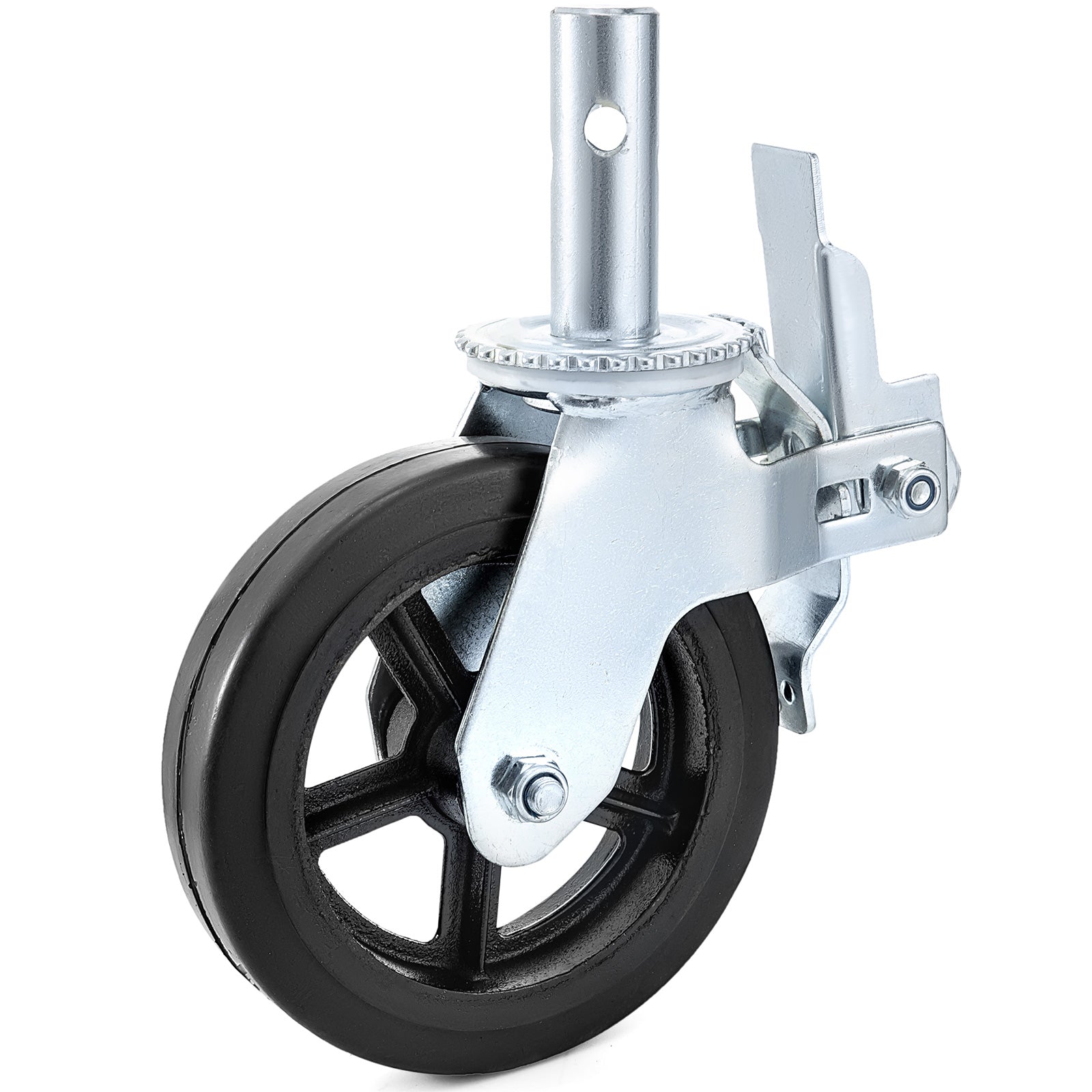 4 Pack Scaffolding Caster Wheels 8 x 2 Inch with Dual Locking Rubber Swivel Caster 360 Degrees Heavy Duty Casters 1100LBS Capacity per Wheel