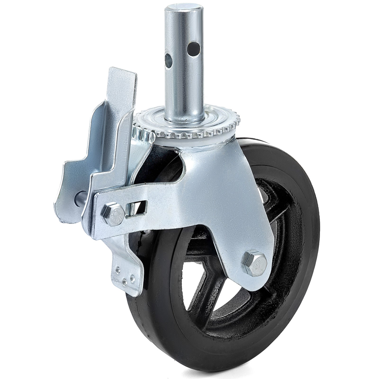 4 Pack Scaffolding Caster Wheels 8 x 2 Inch with Dual Locking Rubber Swivel Caster 360 Degrees Heavy Duty Casters 1100LBS Capacity per Wheel