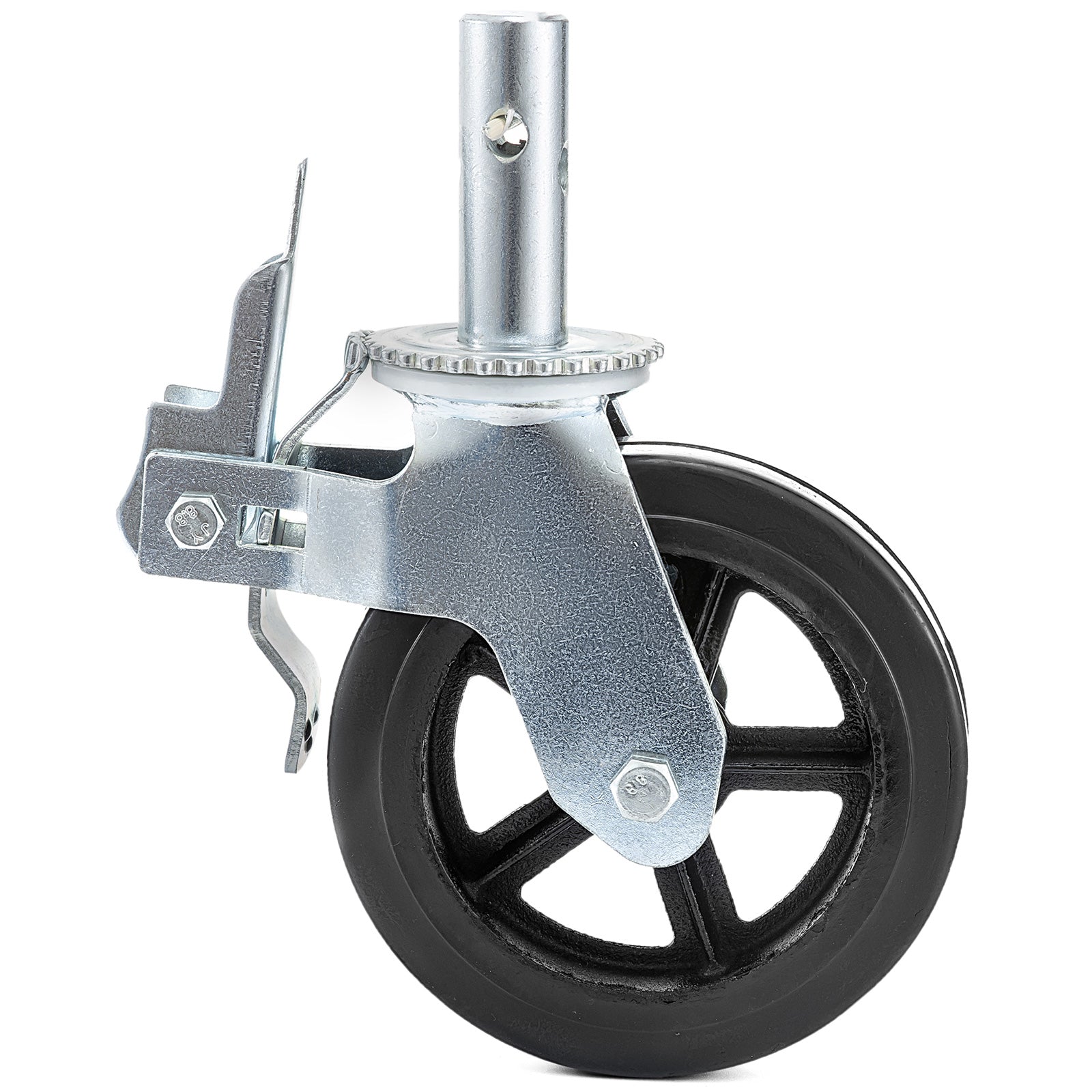 4 Pack Scaffolding Caster Wheels 8 x 2 Inch with Dual Locking Rubber Swivel Caster 360 Degrees Heavy Duty Casters 1100LBS Capacity per Wheel