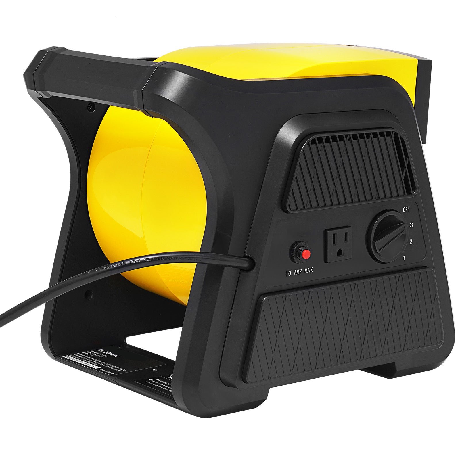 Pivoting Utility Fan, 600 CFM High Velocity Floor Blower for Drying, Cooling, Ventilating, Exhausting, 300° Blowing Angle Air Mover, Portable Carpet Dryer Fan for Home, Work Shop