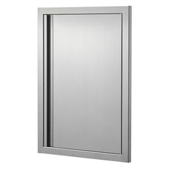 BBQ Access Door, 17W x 24H Inch Single Outdoor Kitchen Door, Stainless Steel Flush Mount Door, Wall Vertical Door with Recessed Handle, for BBQ Island, Grilling Station, Outside Cabinet