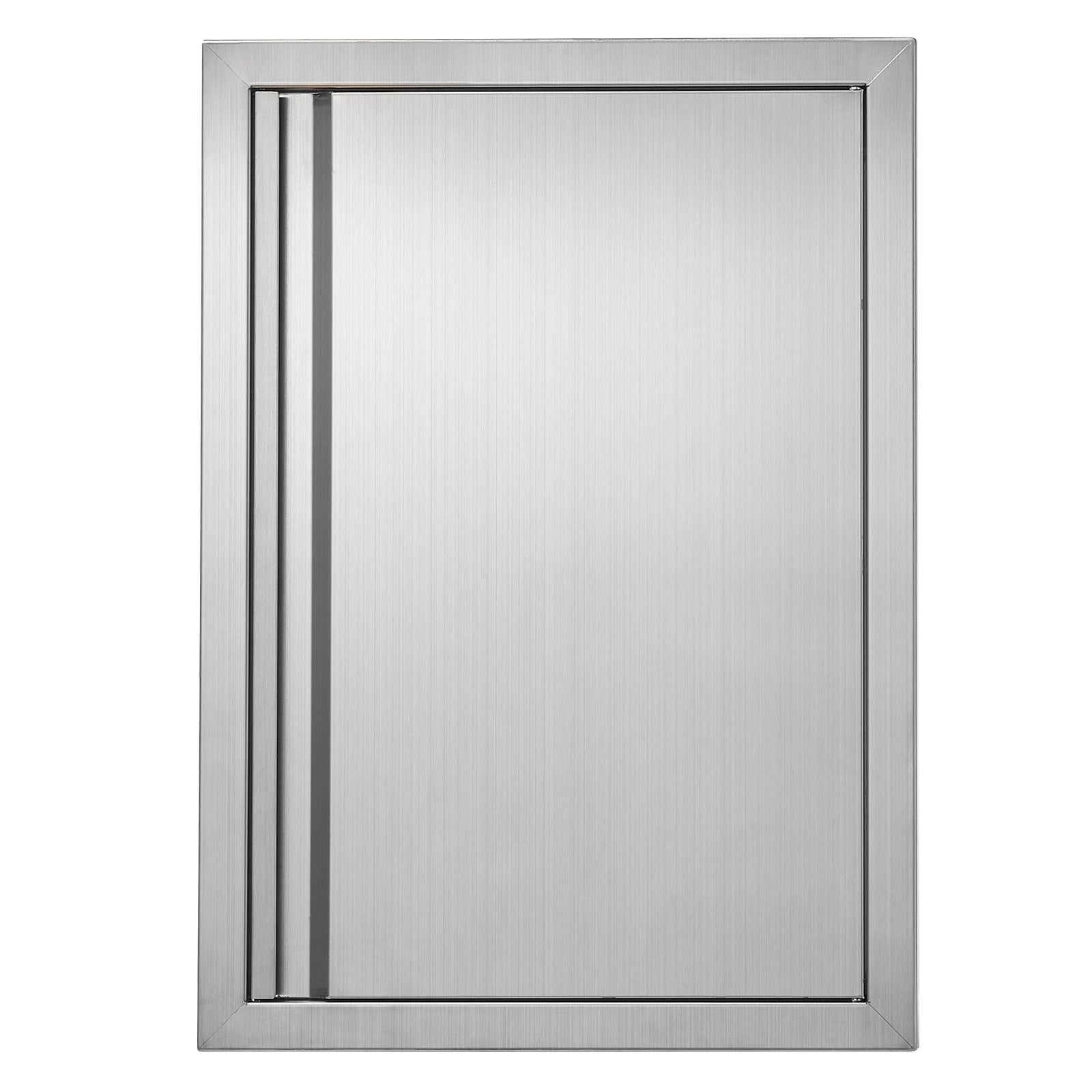BBQ Access Door, 17W x 24H Inch Single Outdoor Kitchen Door, Stainless Steel Flush Mount Door, Wall Vertical Door with Recessed Handle, for BBQ Island, Grilling Station, Outside Cabinet