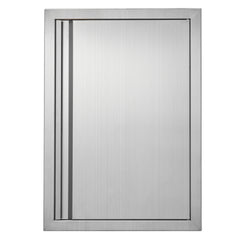 BBQ Access Door, 17W x 24H Inch Single Outdoor Kitchen Door, Stainless Steel Flush Mount Door, Wall Vertical Door with Recessed Handle, for BBQ Island, Grilling Station, Outside Cabinet