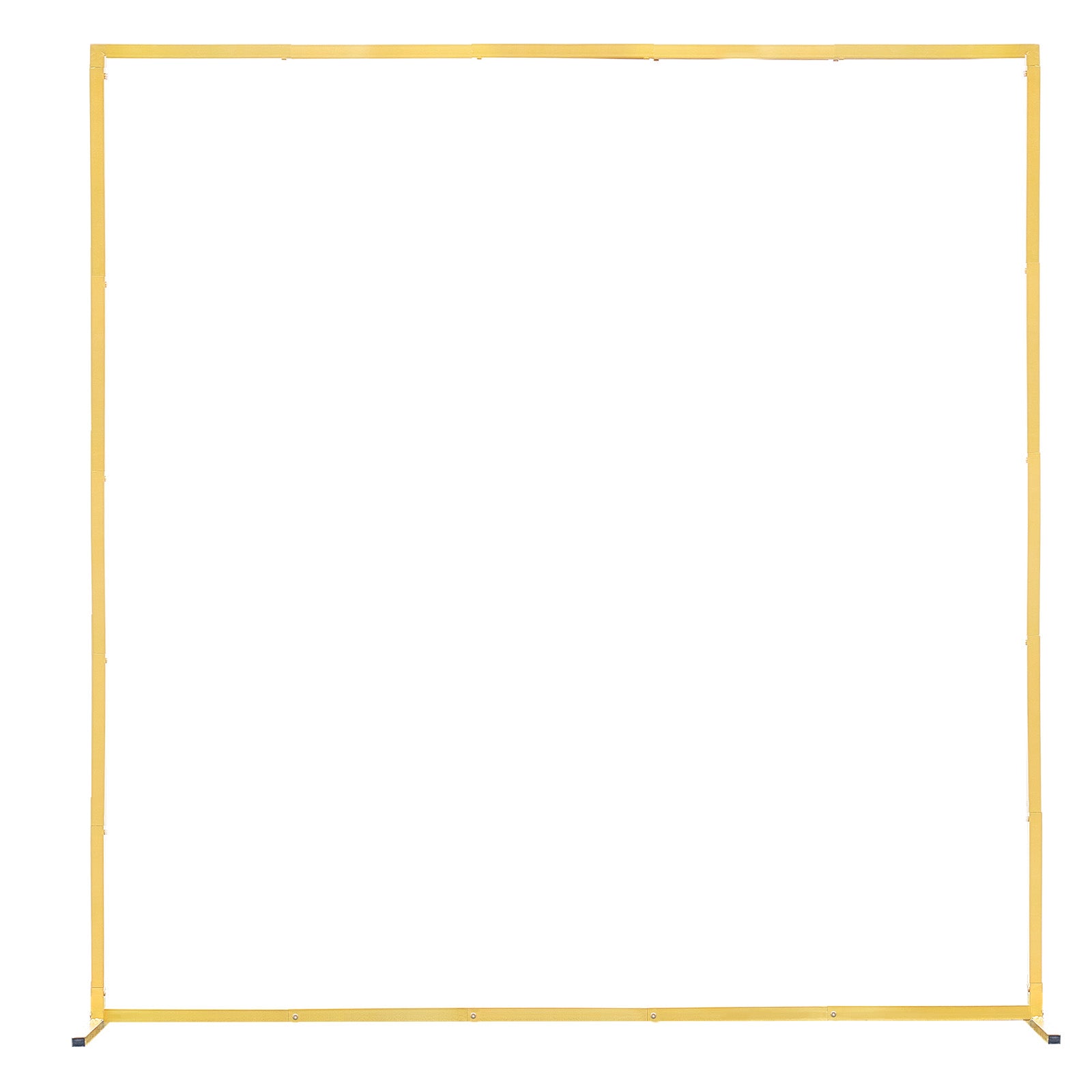 Arch Backdrop Stand, 6.6 x 6.6 ft, Stable Structure, Easy Assembly, Square Gold Metal Arch Backdrop Stand for Wedding, Birthday Party, Graduation, Holiday Celebration, and Ceremony Decoration