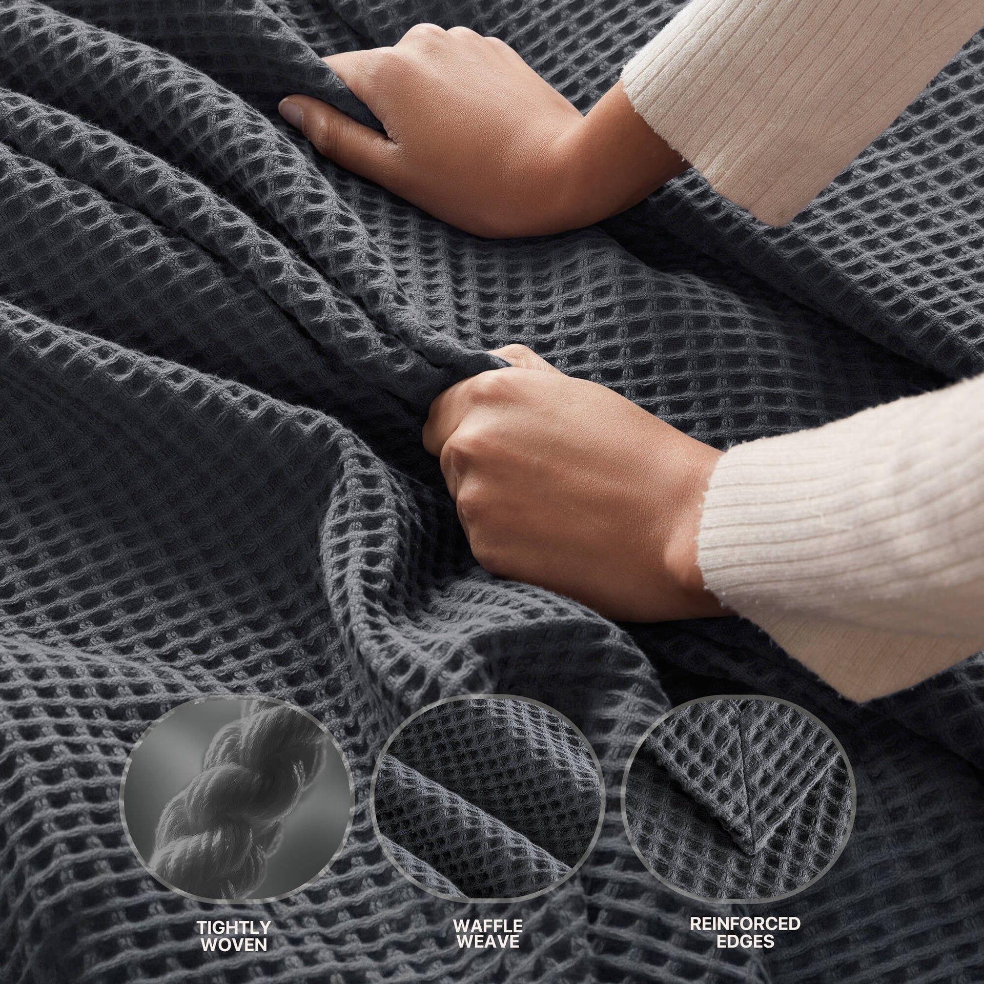 1PC Full/Queen Cotton Blanket
