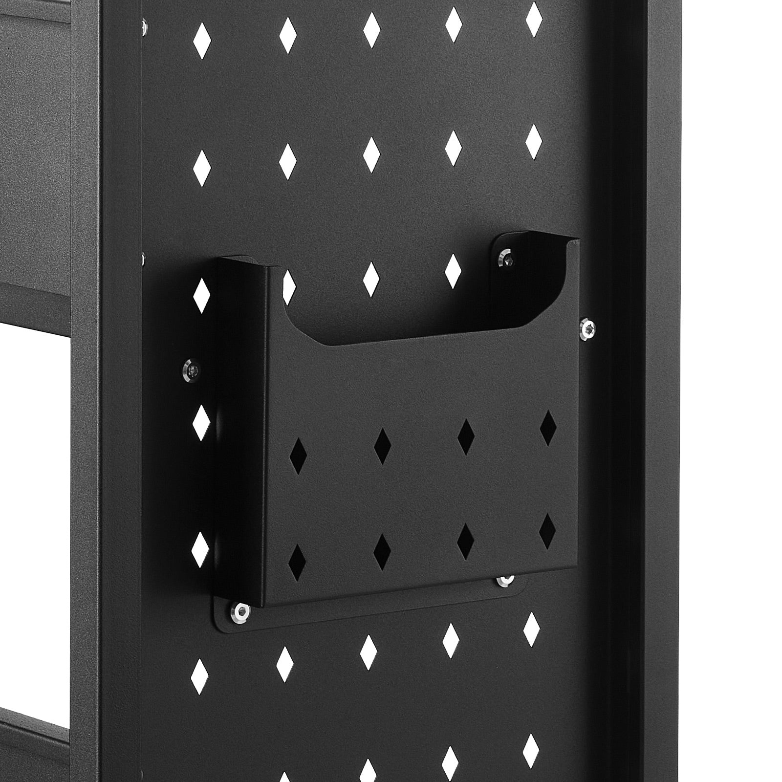 3-Tier Rolling Book Cart Single Sided L-Shaped Shelves Book Truck in Black