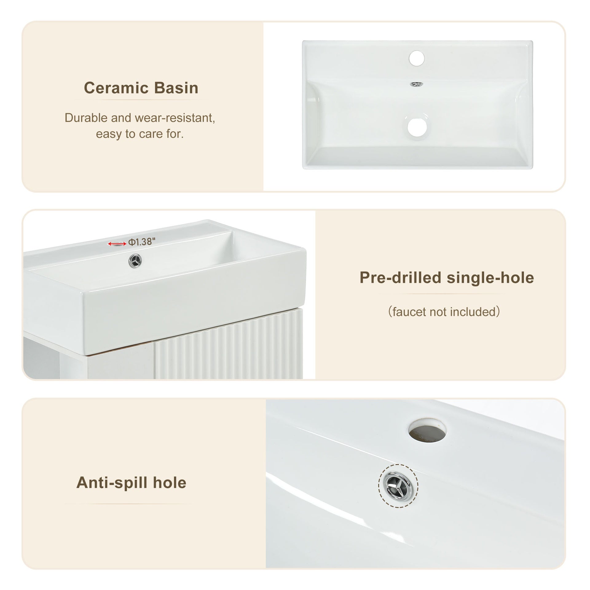 21.6" Bathroom vanity-Sink