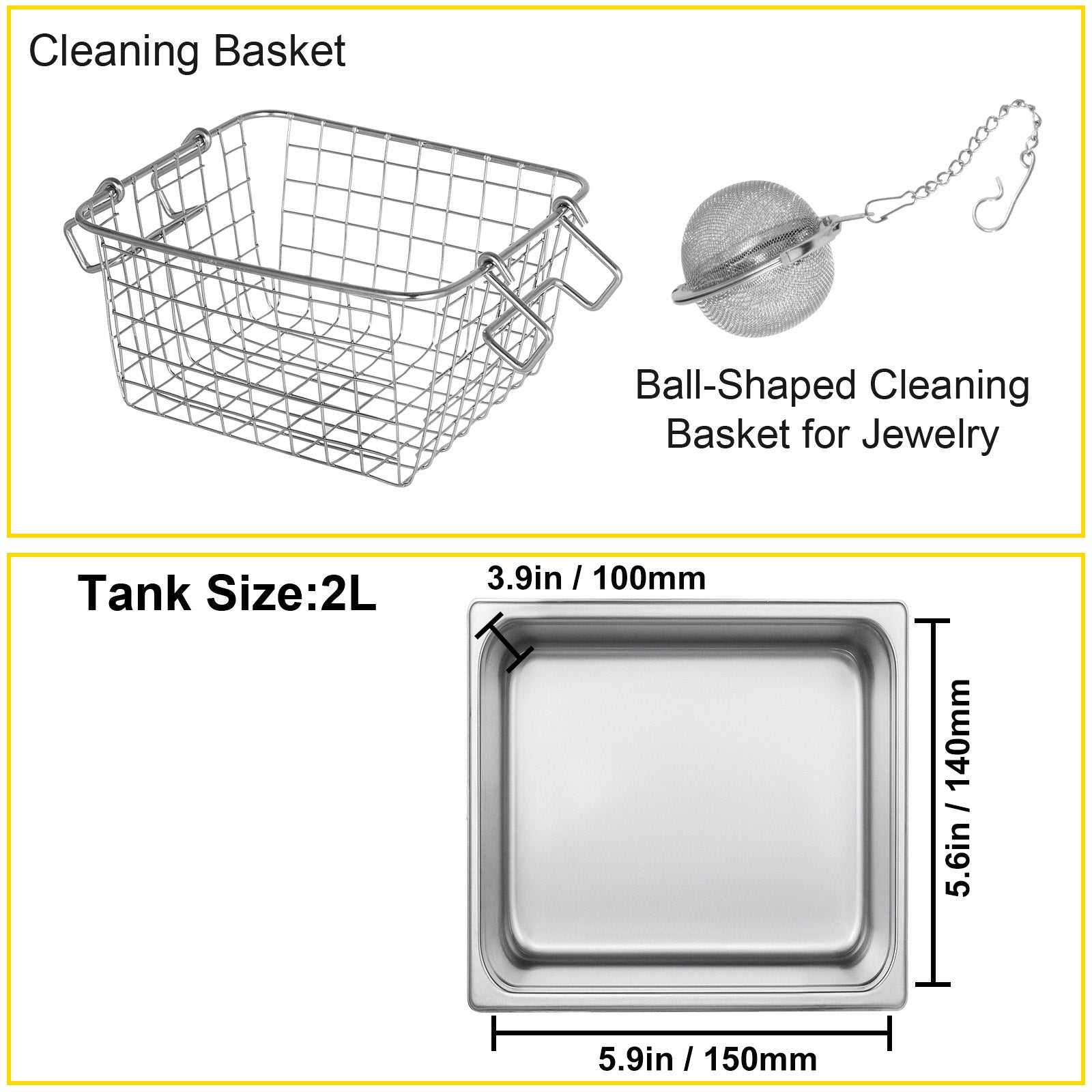 Ultrasonic Cleaner 2L Digital Ultrasonic Parts Cleaner with Timer 40kHz Professional 304 Stainless Steel Ultrasonic Cleaner 110V for Jewelry Watch Glasses Diamond Eyeglass Small Parts Cleaning