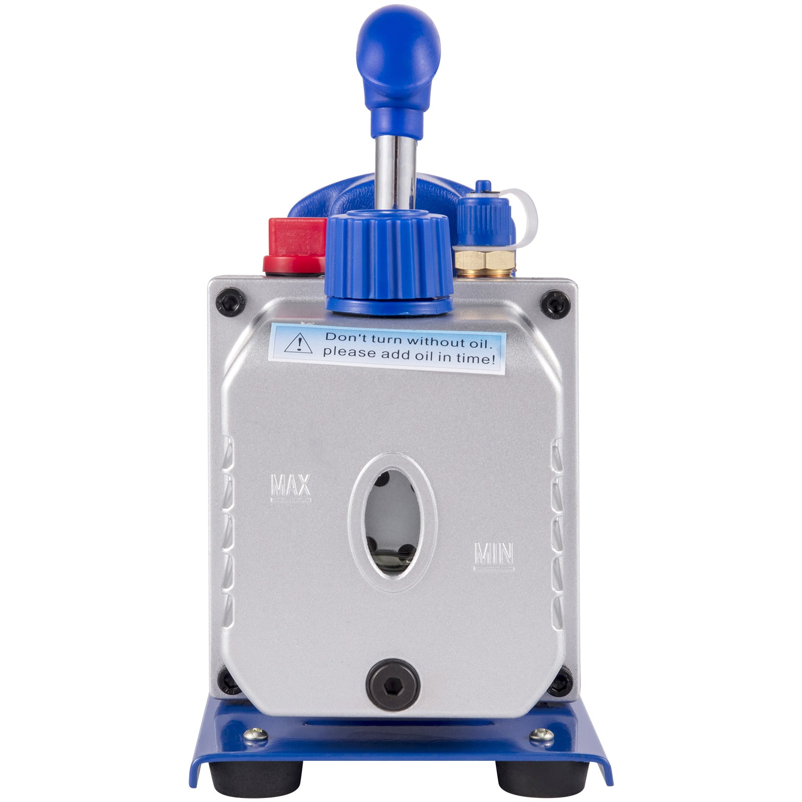 3CFM 1/4HP Single Stage Air Vacuum Pump HVAC R134a R12 R22 R410a A/C Refrigeration Kit AC Manifold Gauge R134 Can Tap Included Carrying Tote