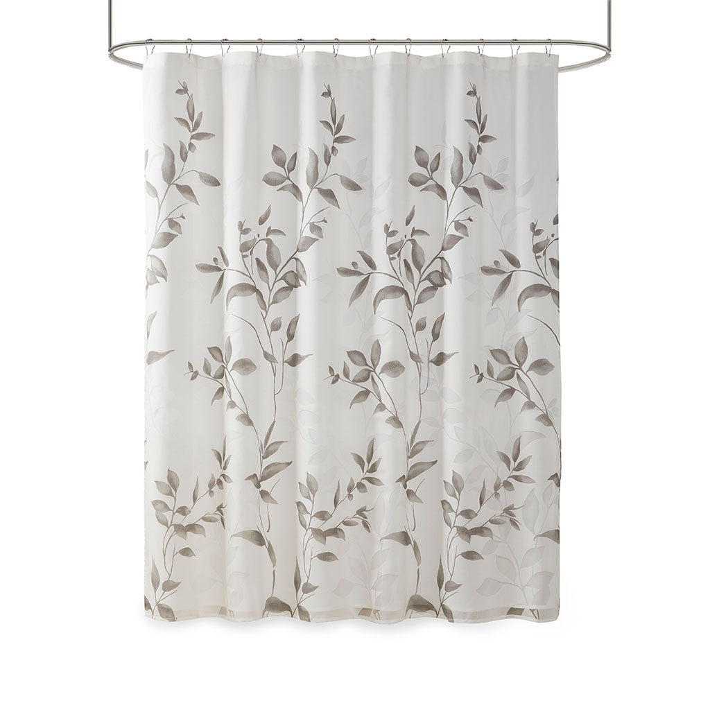 Burnout Printed Shower Curtain Grey 72x72"