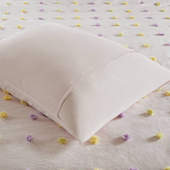 5PCS Full/Queen Cotton Jacquard Pom Pom Comforter Set