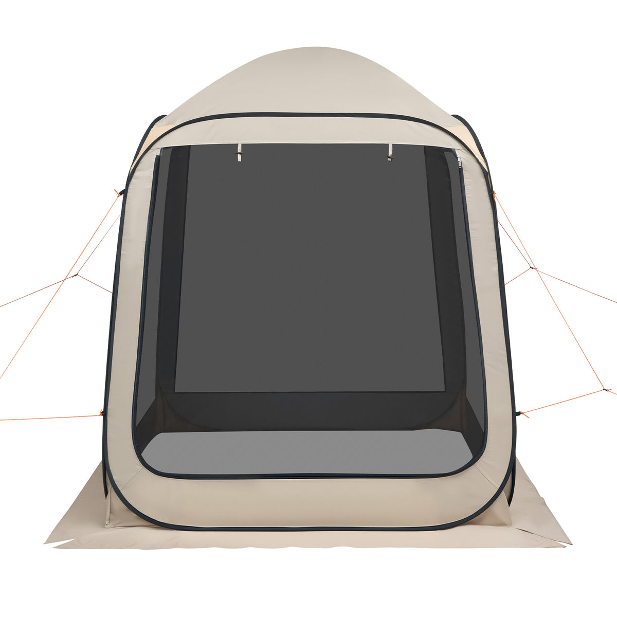 Screen House Tent, 6 x 6 ft, 4-6 Person Pop Up Screen Tent, Portable Screened in Canopy with Carry Bag, Netting Sides, Ground Stakes, for Garden, Patio, Backyard, and Outdoor Activities, Beige