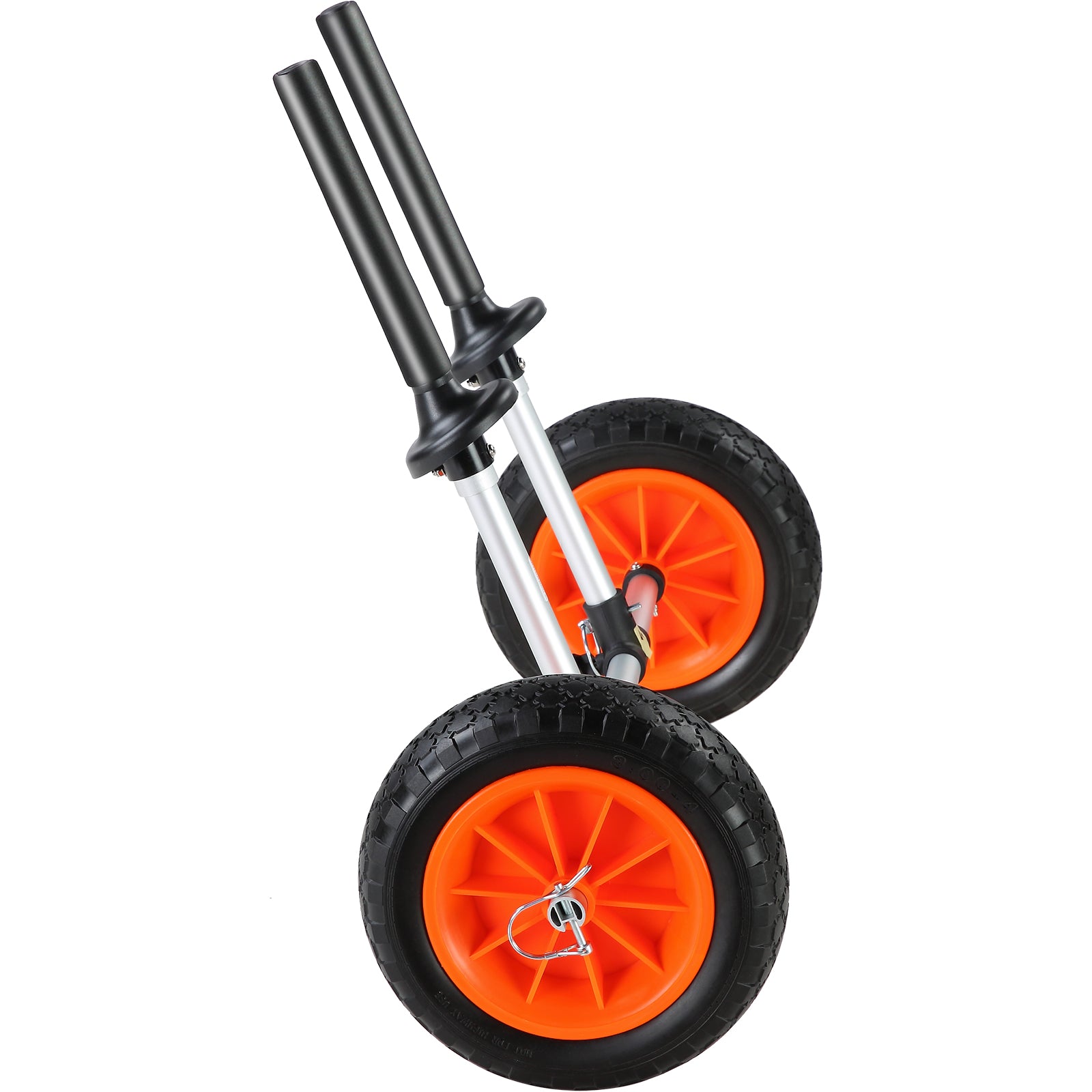 Heavy Duty Kayak Cart, 280lbs Load Capacity, Detachable Canoe Trolley Cart with 10'' Solid Tires, Adjustable Width & Top Foam Protection, for Kayaks with Drain Holes of 2.54cm and Above