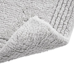 100% Cotton Tufted 3000GSM Reversible Bath Rug Grey 21x34"