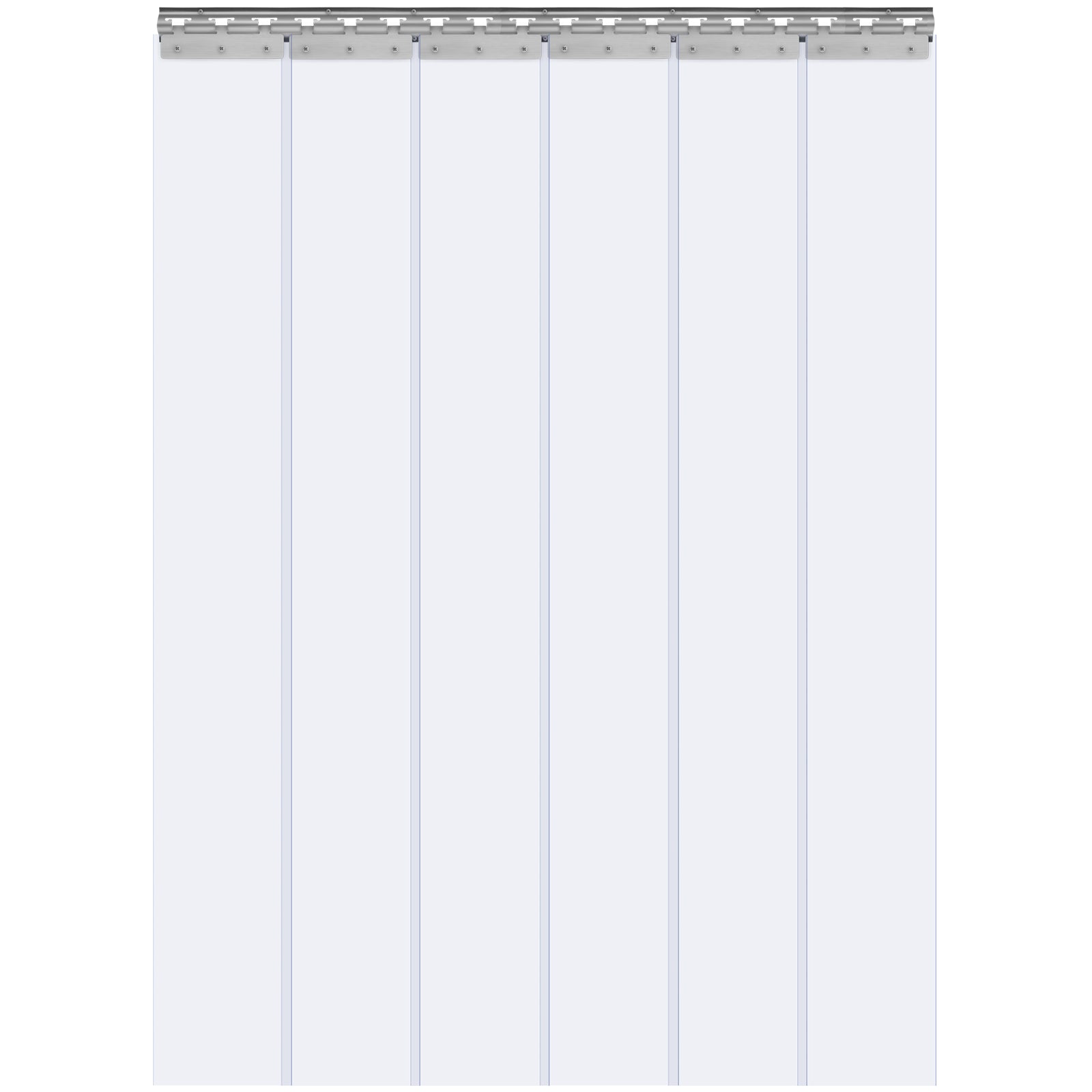 Strip Curtain, 84" Height x 38" Width, 0.08" Thickness, 6PCS Clear PVC Strip Door Curtain, Freezer Curtain, Plastic Door Strips for Walk in Freezers, Coolers & Warehouse Doors, with 50% Overlap