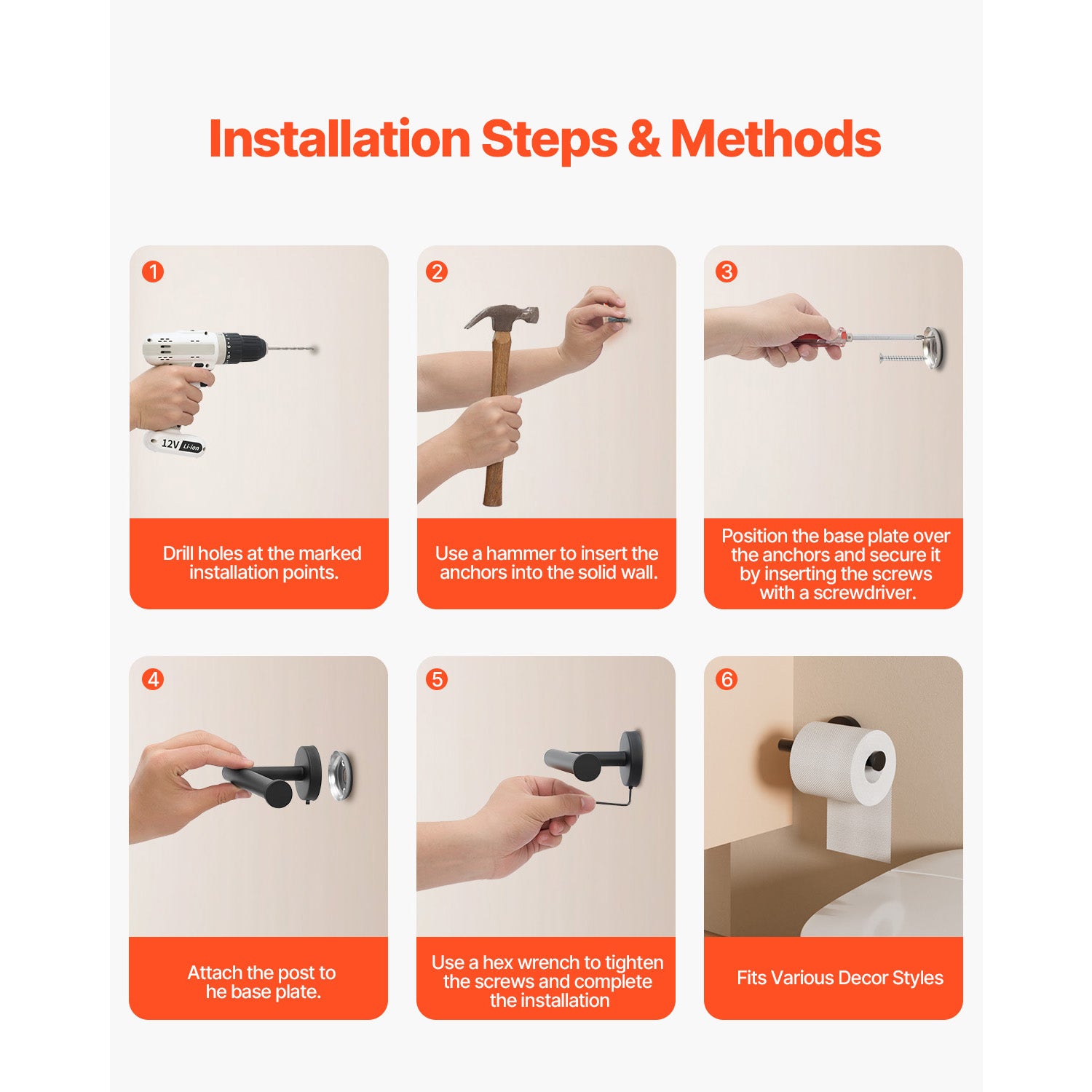 Toilet Paper Holder Fits Mega Rolls Wall Mounted Toilet Roll Tissue Holder