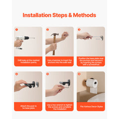 Toilet Paper Holder Fits Mega Rolls Wall Mounted Toilet Roll Tissue Holder