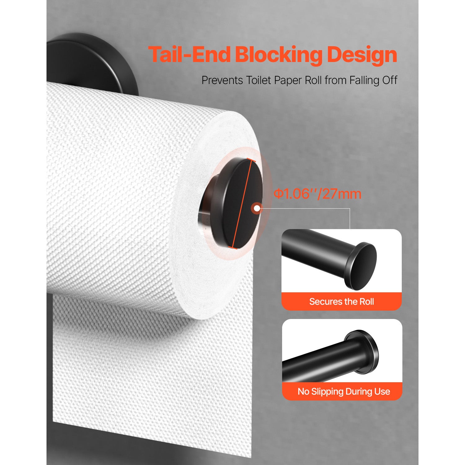 Toilet Paper Holder Fits Mega Rolls Wall Mounted Toilet Roll Tissue Holder