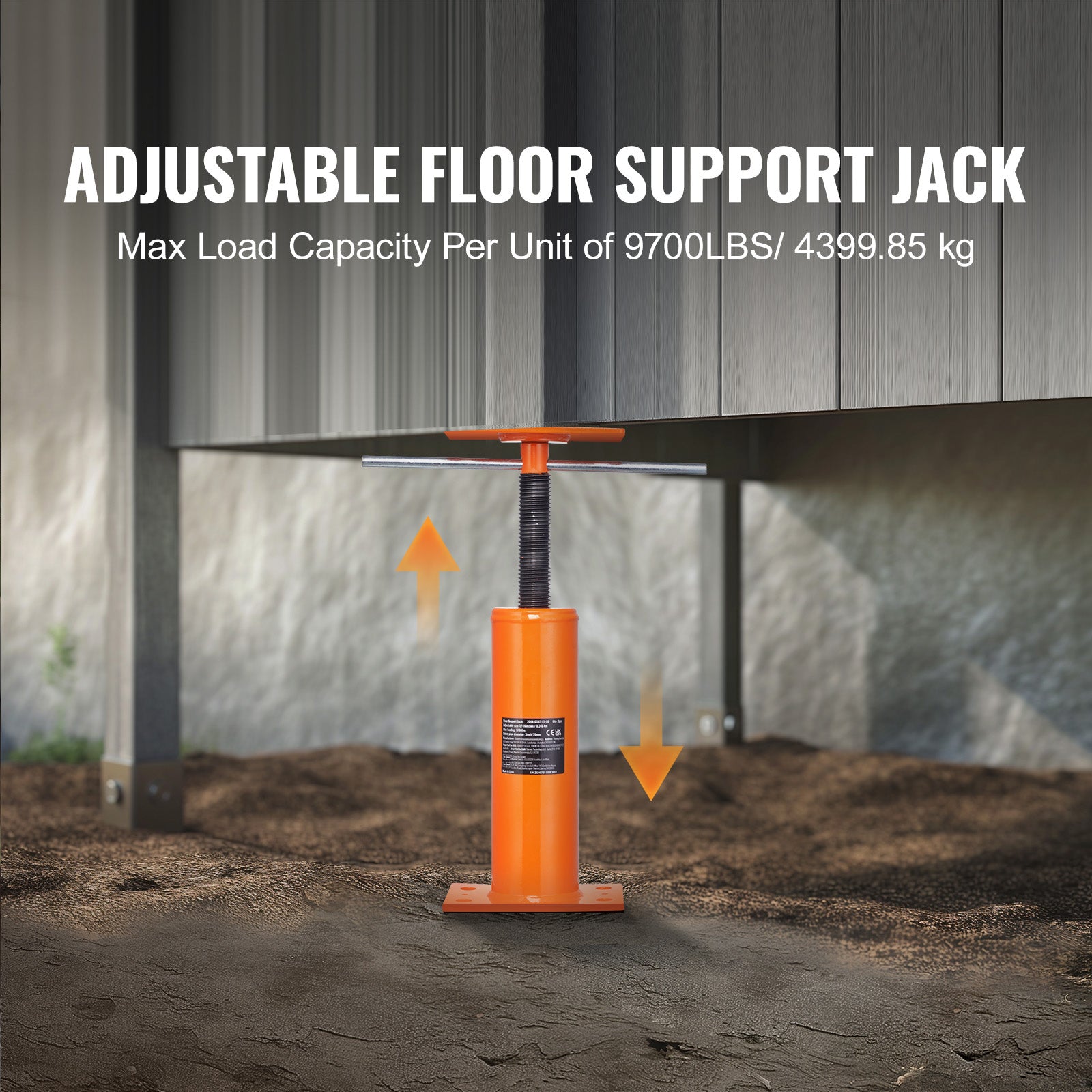2PCS Adjustable Floor Jack Post House Floor Leveling Lift 12"-16" Height