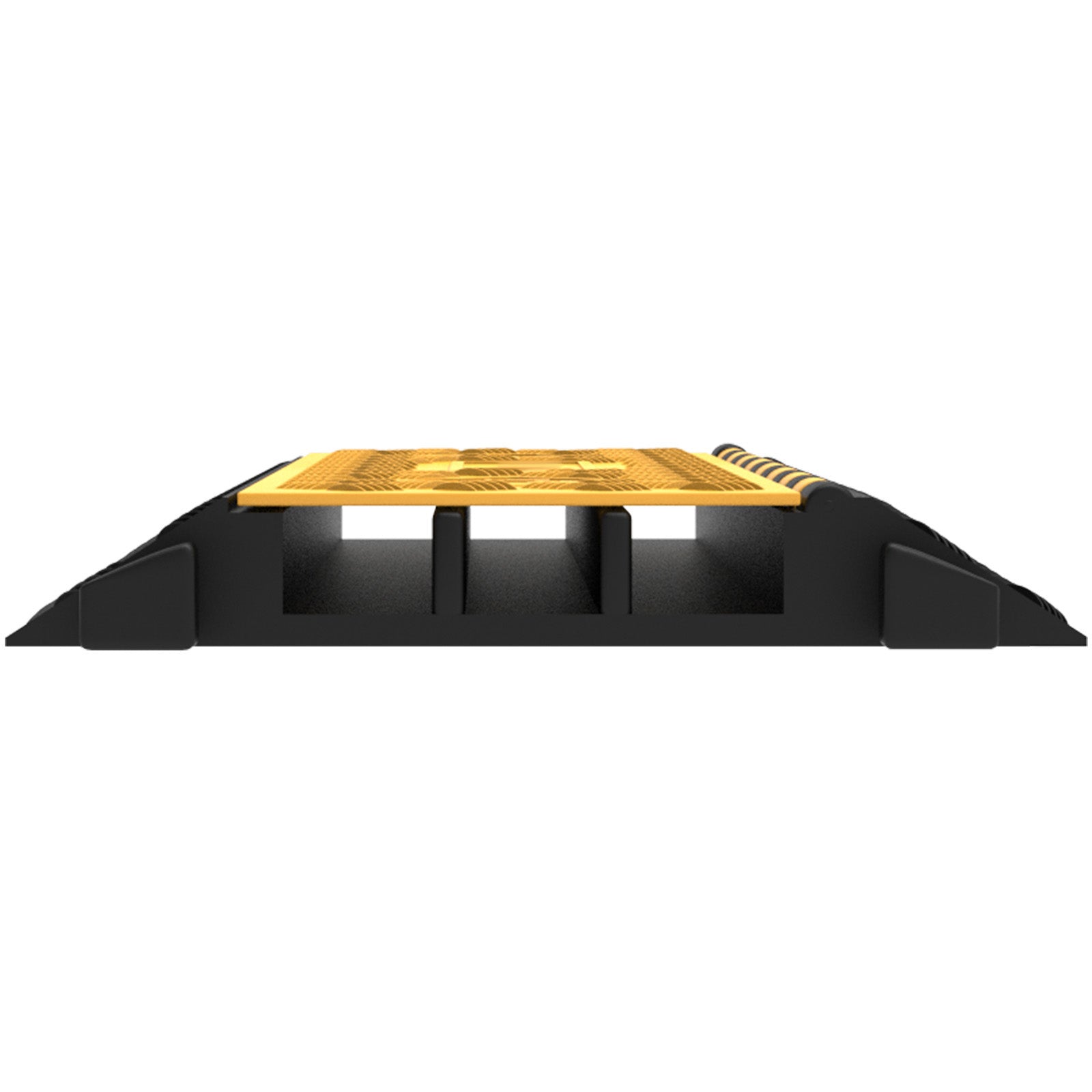 1 Pack of 3-Channel Rubber Cable Protector Ramps Heavy Duty 44000Lbs Load Capacity Cable Wire Cord Cover Ramp Speed Bump Driveway Hose Cable Ramp Protective Cover