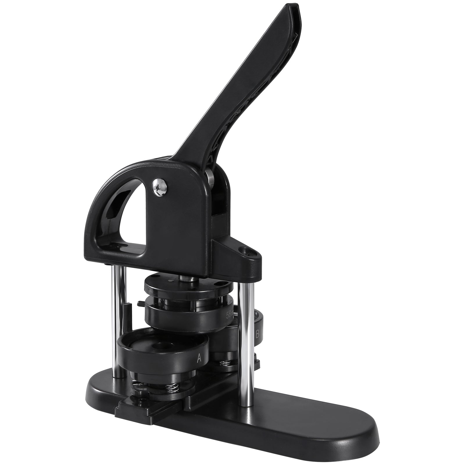 Button Maker, 1/1.25/2.28 inch(25/32/58mm) 3-IN-1 Pin Maker, with 300pcs Button Parts, Button Maker Machine with Panda Magic Book, Ergonomic Arc Handle Punch Press Kit, For Children DIY Gifts