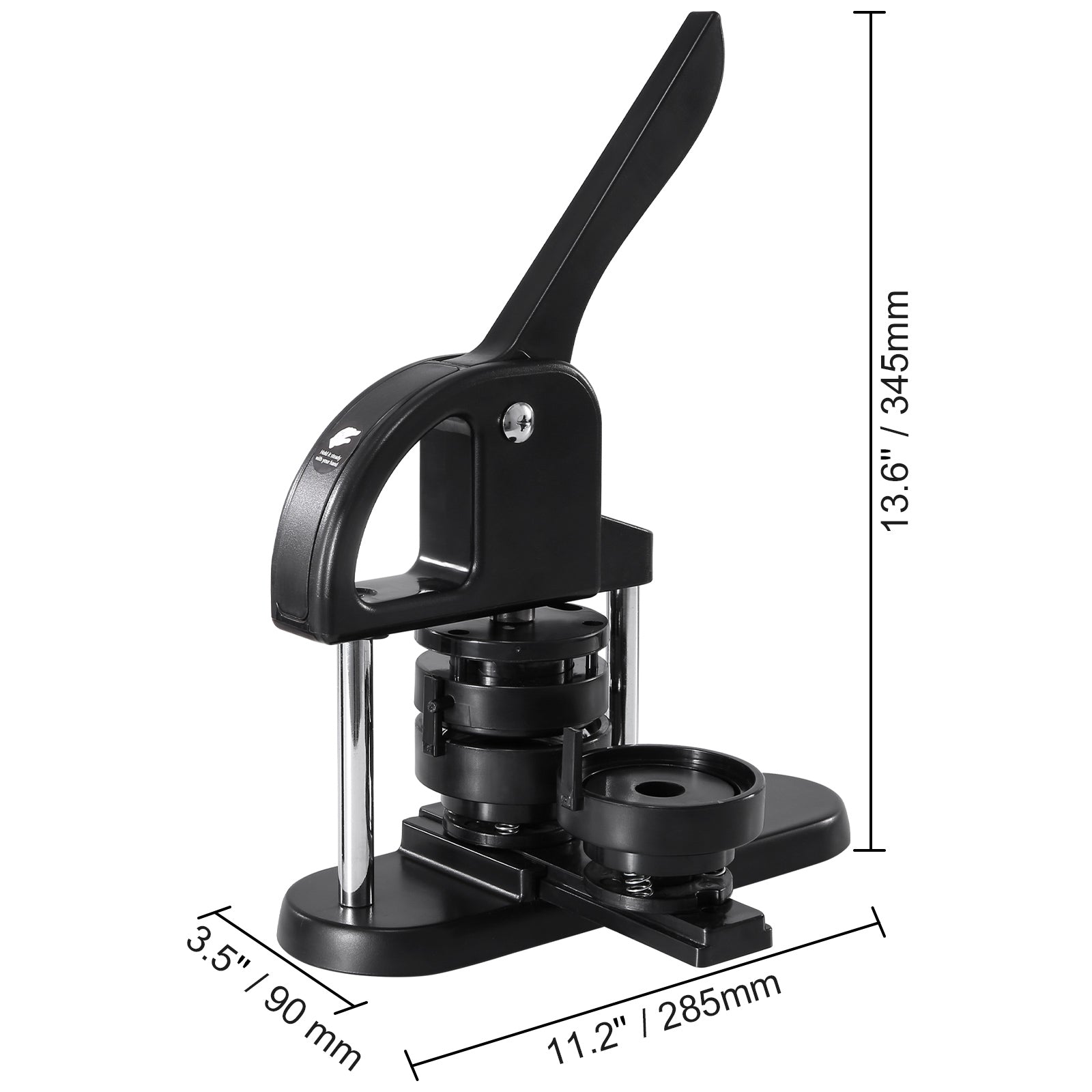 Button Maker, 1/1.25/2.28 inch(25/32/58mm) 3-IN-1 Pin Maker, with 300pcs Button Parts, Button Maker Machine with Panda Magic Book, Ergonomic Arc Handle Punch Press Kit, For Children DIY Gifts