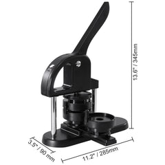 Button Maker, 1/1.25/2.28 inch(25/32/58mm) 3-IN-1 Pin Maker, with 300pcs Button Parts, Button Maker Machine with Panda Magic Book, Ergonomic Arc Handle Punch Press Kit, For Children DIY Gifts