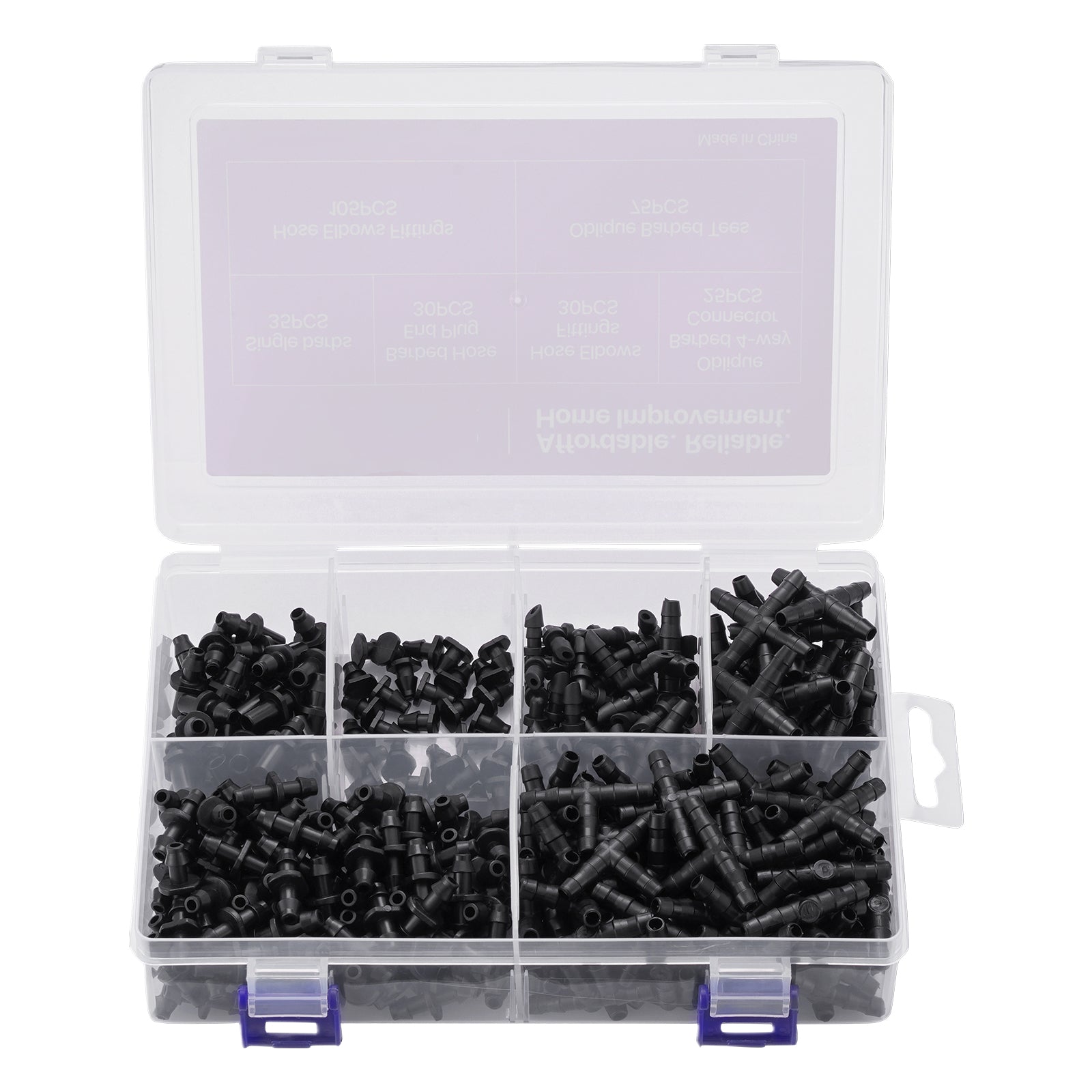 300Pcs Drip Irrigation Fitting Parts Kit for 1/4" Tubing for Yard Garden Lawn