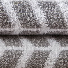 Cotton Jacquard Bath Towel 6 Piece Set Grey See below