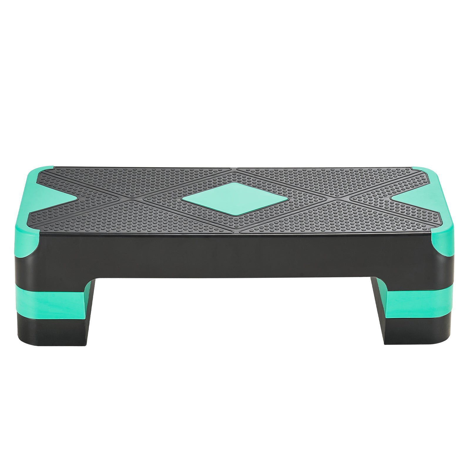 Aerobic Exercise Step Platform Height Adjustable Workout Stepper 4 Riser Green