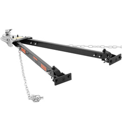 Tow Bar, 5500 lbs Towing Capacity with Chains, Powder-Coating Alloy Steel Bumper-Mounted Universal Towing Bar, Coupler Fits 2-Inch Ball Hitch, 39.4-Inch Opening Width, for RV Car Trailer Truck