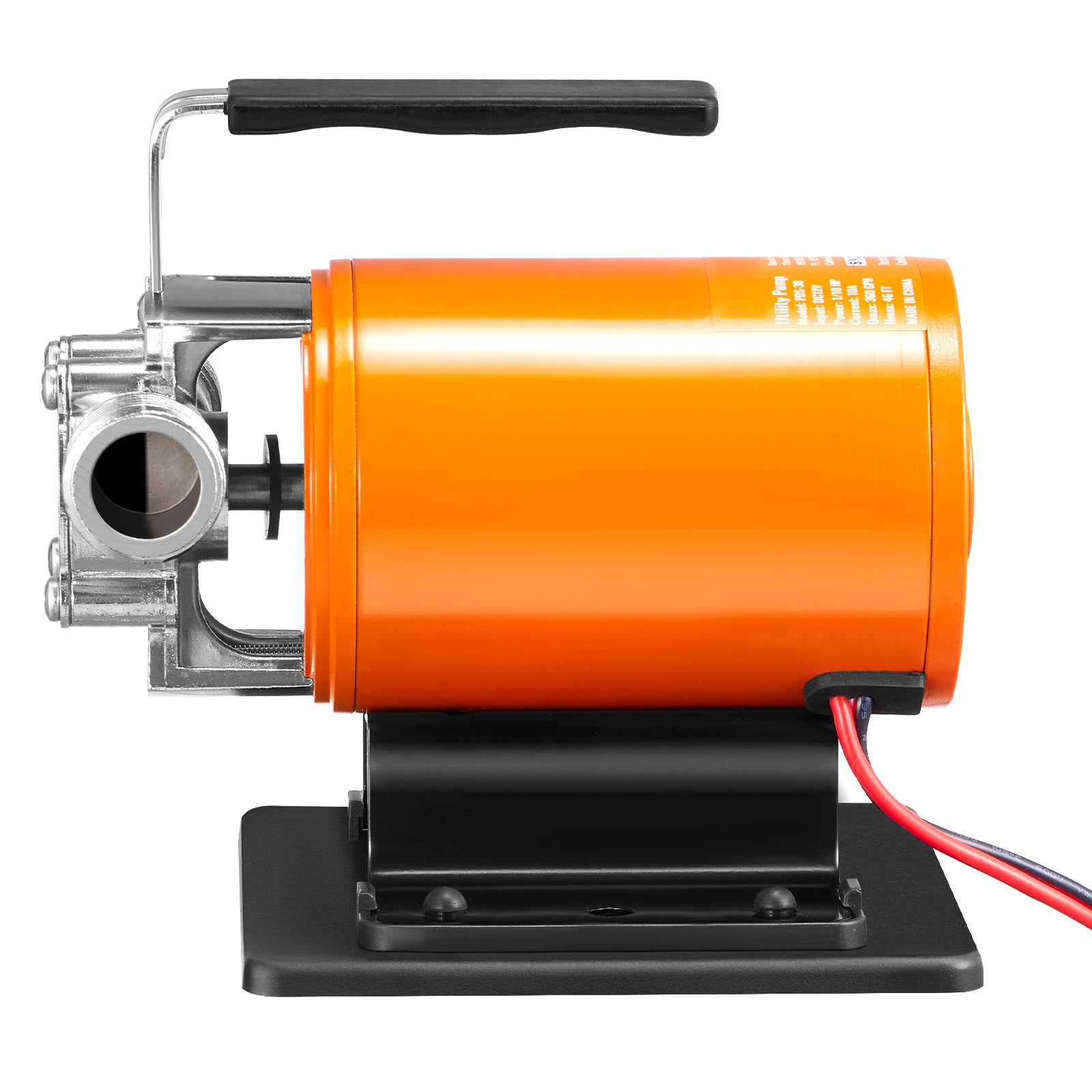 Water Transfer Pump, 12V DC 360 GPH 1/10HP, Portable Electric Utility Pump with 6 ft Suction Hose Kit, Impeller, Suction Strainer, for Garden, Rain Barrel, Pool, Pond, Hot Tub, Aquarium Draining