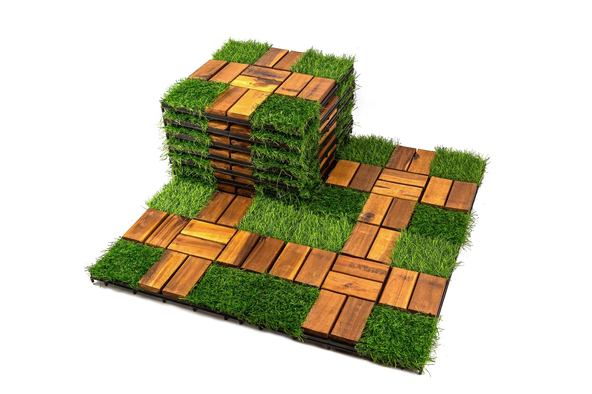 Acacia Wood Deck Tile 057, 10 pack