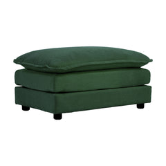 Chenille Fabric Ottomans Footrest to Combine with 2 Seater Sofa, 3 Seater Sofa and 4 Seater Sofa, Green Chenille