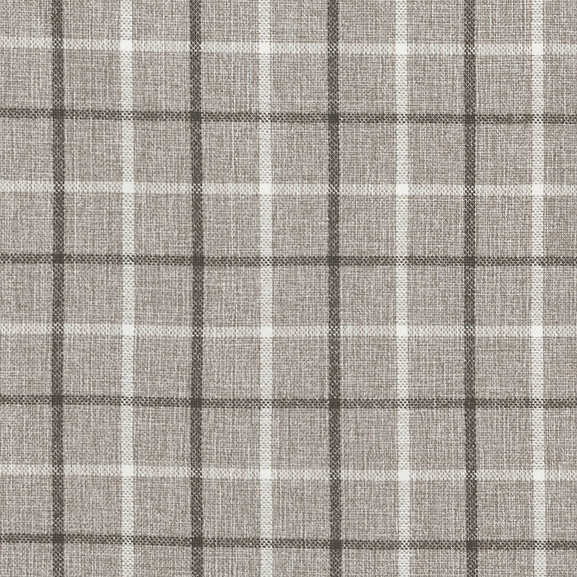 1 PCS 50x108" Plaid Rod Pocket and Back Tab Curtain Panel with Fleece Lining Brown
