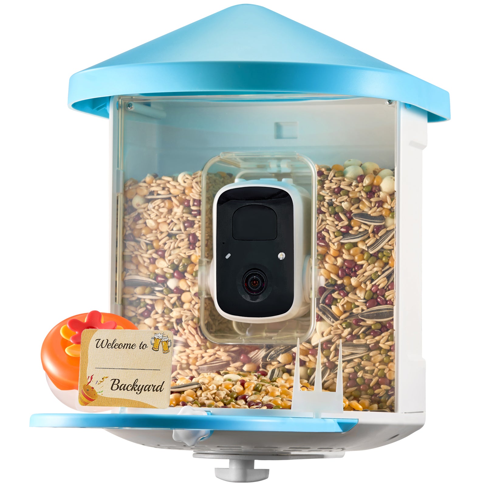 Smart Bird Feeder with Camera 2K HD AI Identify Bird Species Auto Capture